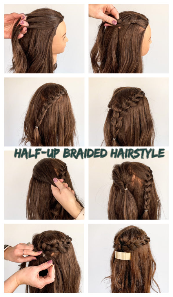 Half-up braided hairstyle tutorial - Updos Undone